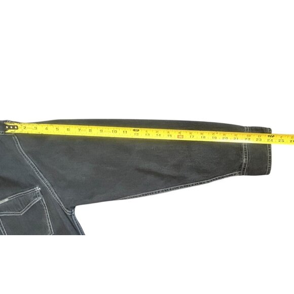 Calvin Klein Jeans Boxy Full Front Zip Denim Overshirt Stone Wash Cotton Small - Picture 13 of 14